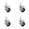 Service Caster 3 Inch Black Poly Wheel Swivel 3/4 Inch Square Stem Caster Set with Brake SCC SCC-SQ20S314-PPUB-BLK-TLB-34-4 - alternate 3